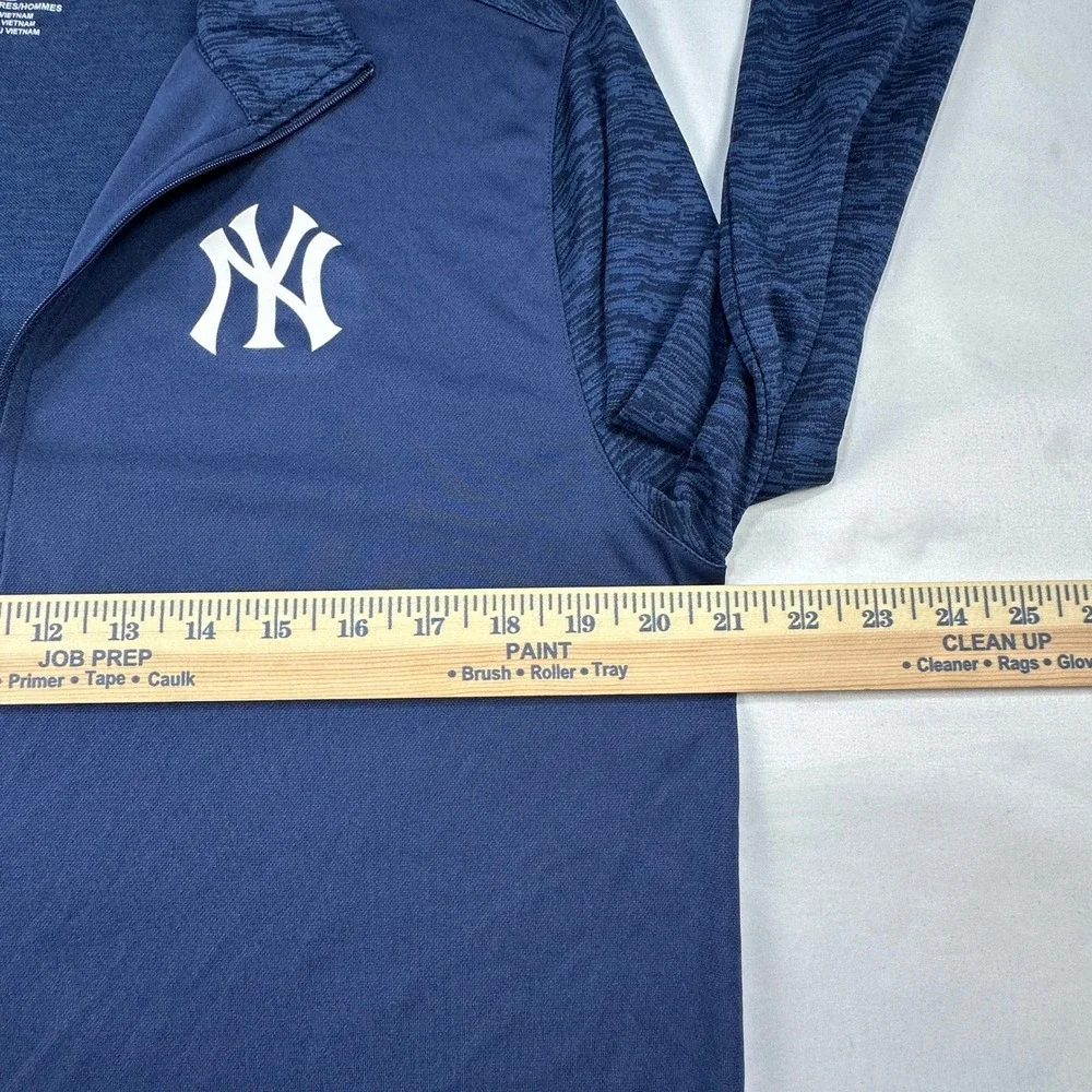 Majestic New York Yankees Cool Base Mens Large Navy Blue Quarter‎ Zip Pullover
